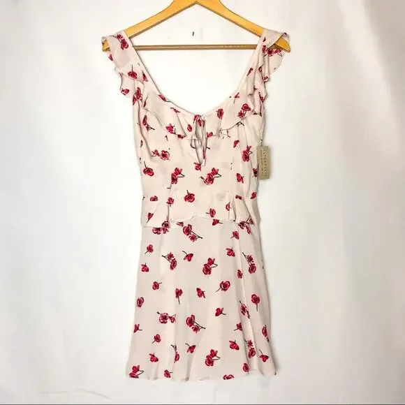 NWT Flynn Skye Mimi Pink Floral Mini Dress Sz. XS - Picture 3 of 6